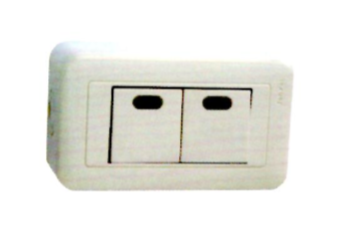 BOX-5255W 明BOX螢光二開關 (110V)