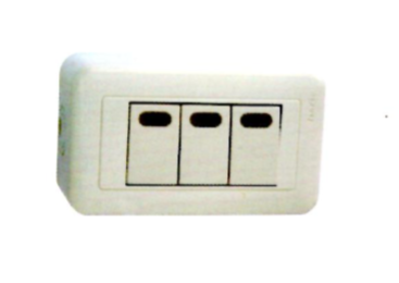 BOX-5355W 明BOX螢光三開關 (110V)