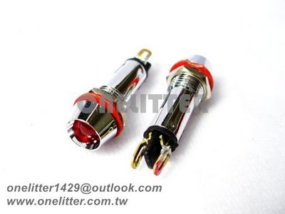 10mm銅殼超亮LED指示燈110V紅  AD210110R