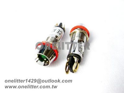 10mm銅殼超亮LED指示燈220V綠  AD210220G