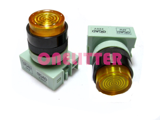 指示燈(平) AC220V LED黃色 APW199-A2-Y