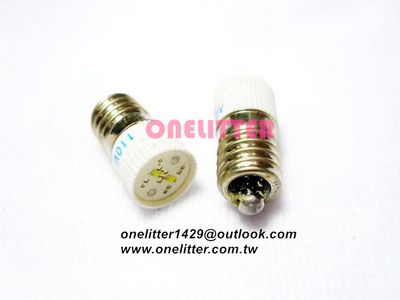 LED燈泡E10 24V白色 GAD1024W