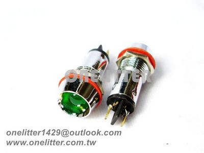 12mm銅殼超亮LED指示燈24V綠  AD21224G