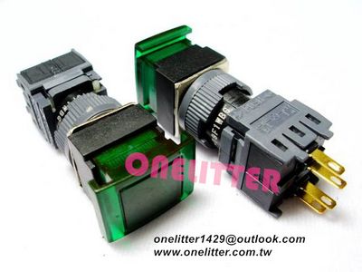 16@大長方按鈕1A1B(復歸)綠  G16-19F1WBG