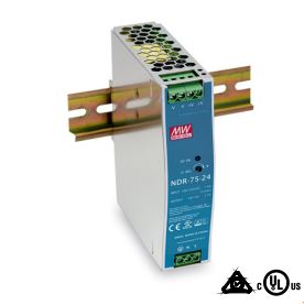 NDR-75-12/24/48 軌道式電源供應器 75W 金屬殼,經濟款